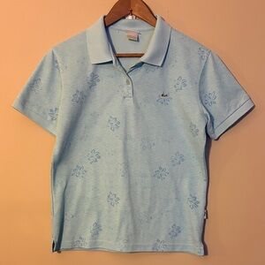 Lacoste Sky Blue Polo with Floral Design